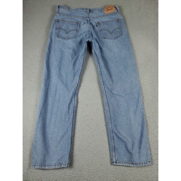 Levis 505 Jeans Mens 36x30 Blue Casual Straight Leg Denim Pants * - Picture 7 of 11